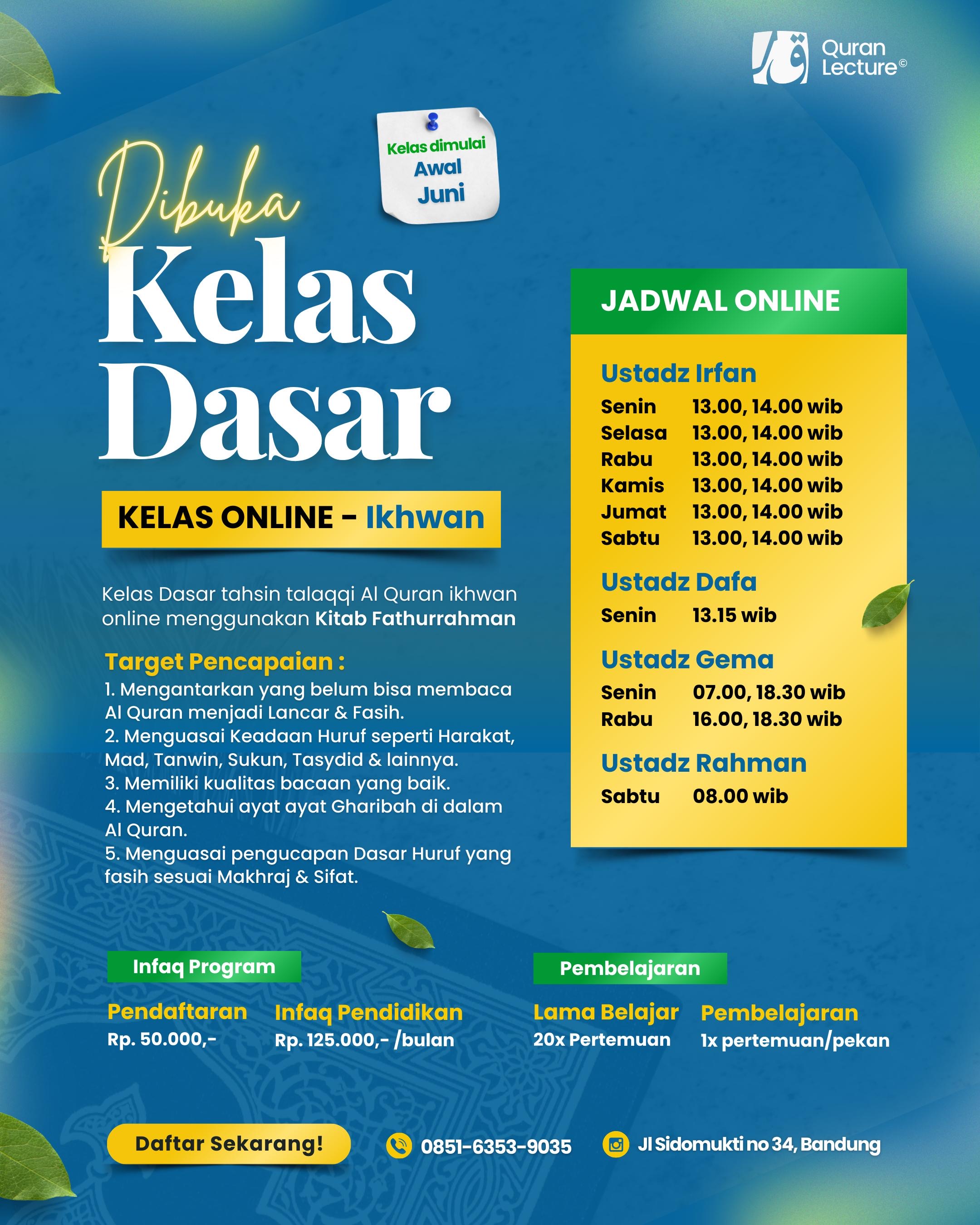 Pendaftaran Tajwid Online - Ikhwan